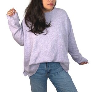 J. Jill Lavender Crew Neck Long Sleeve Knit Sweater Cozy Pullover Women's Large‎